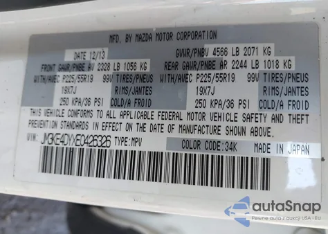 2014 Mazda Cx-5 Grand Touring from USA, damaged, VIN JM3KE4DYXE0426326